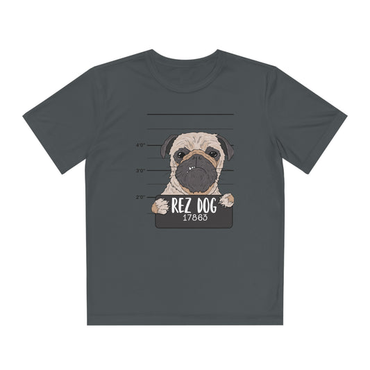 Youth Rez Pug Competitor Tee