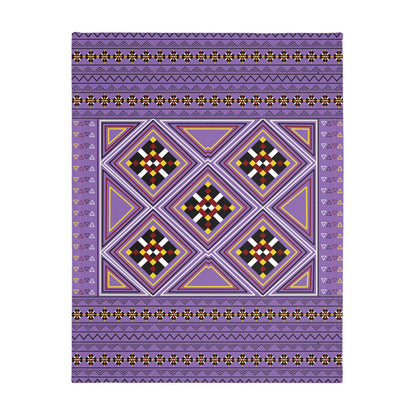 Purple Velveteen Microfiber Blanket (Two-sided print)