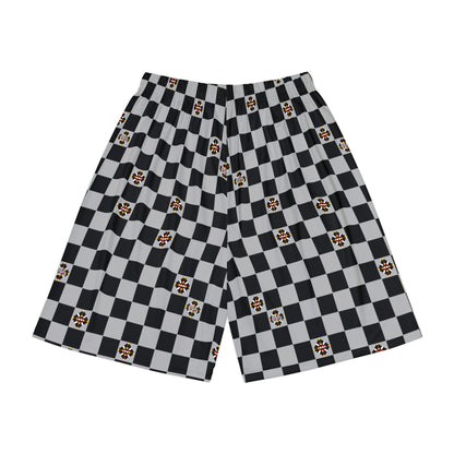 Checkered Men’s Sports Shorts