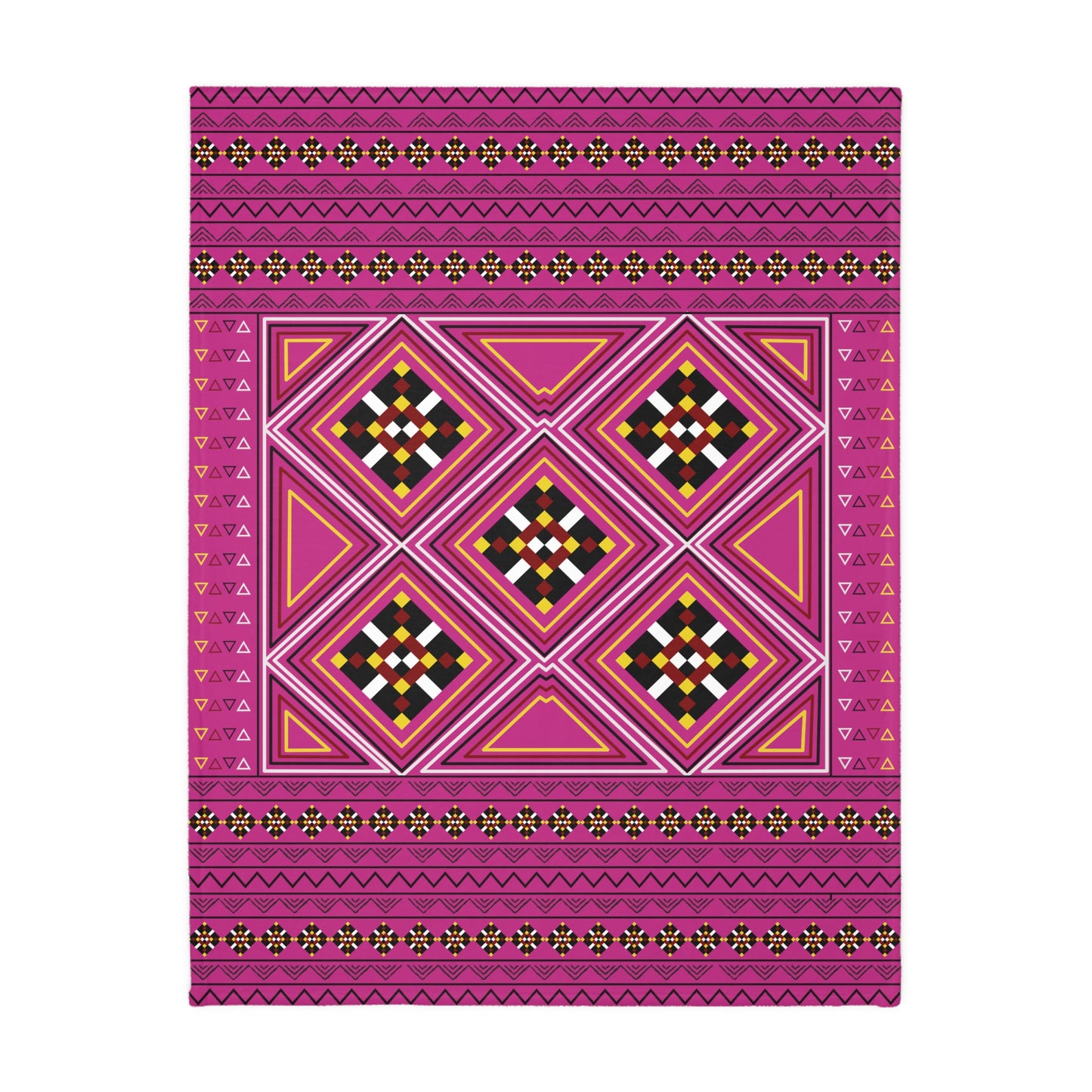 Pink Velveteen Microfiber Blanket (Two-sided print)