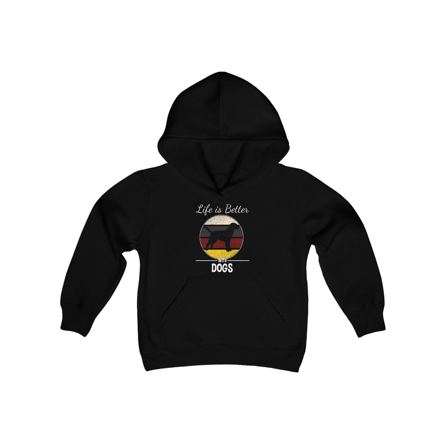 Better with Dogs Youth Hooded Sweatshirt