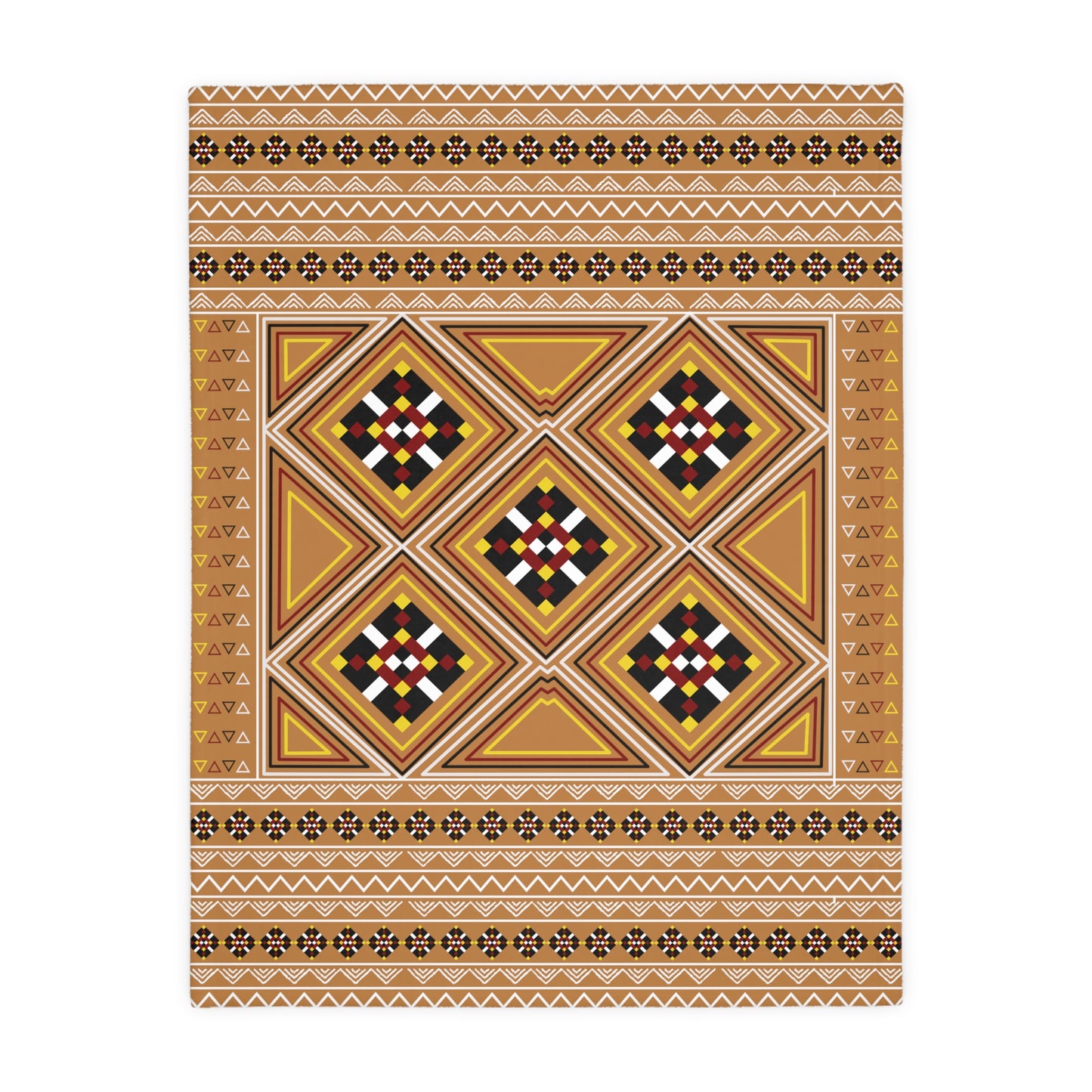 Light Brown Velveteen Microfiber Blanket (Two-sided print)