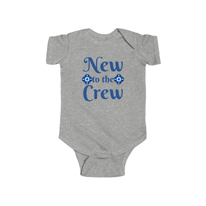 New to the Crew Infant Bodysuit Blue Diamond